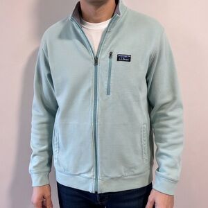 L.L.Bean XL Mint Green Full Zip Jacket Preppy Coastal Casual Light Sweatshirt